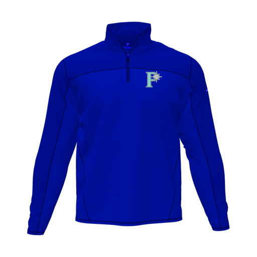 [CUS-DFW-QTRZ-PER-LSL-RYL-AS-LOGO1] Quarter Zip Pullover (Adult S, Royal, Logo 1)