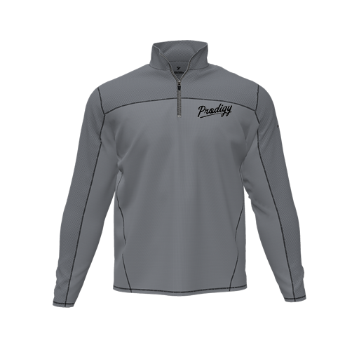 [CUS-DFW-QTRZ-PER-LSL-GRY-AS-LOGO2] Quarter Zip Pullover (Adult S, Gray, Logo 2)