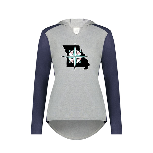 [6902.29V.XS-LOGO3] Ladies Vintage Hoodie (Female Adult XS, Navy, Logo 3)