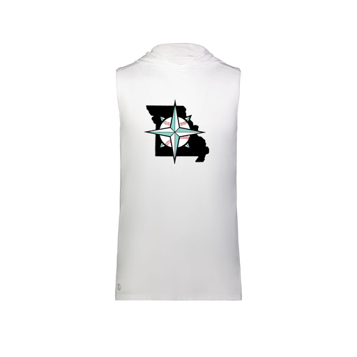 [222590.005.XS-LOGO3] Men's CoolDry Sleeveless Hoodie (Adult XS, White, Logo 3)