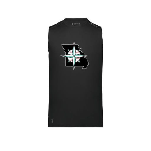 [222593.080.S-LOGO3] Men's CoolDry TankTop (Adult S, Black, Logo 3)